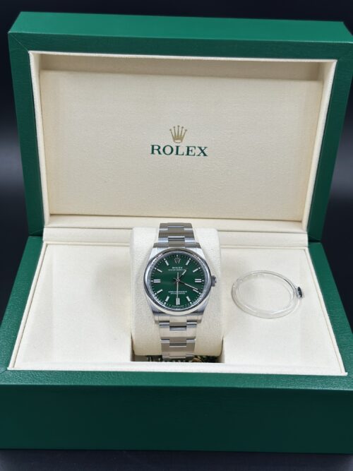 Oyster perpetual 36mm green brand new 2025